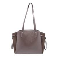 Women's Large Tote With Shoulder Straps CHOCOLATE view