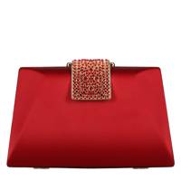 Women's Amira Minaudiere Clutch BURGANDY view