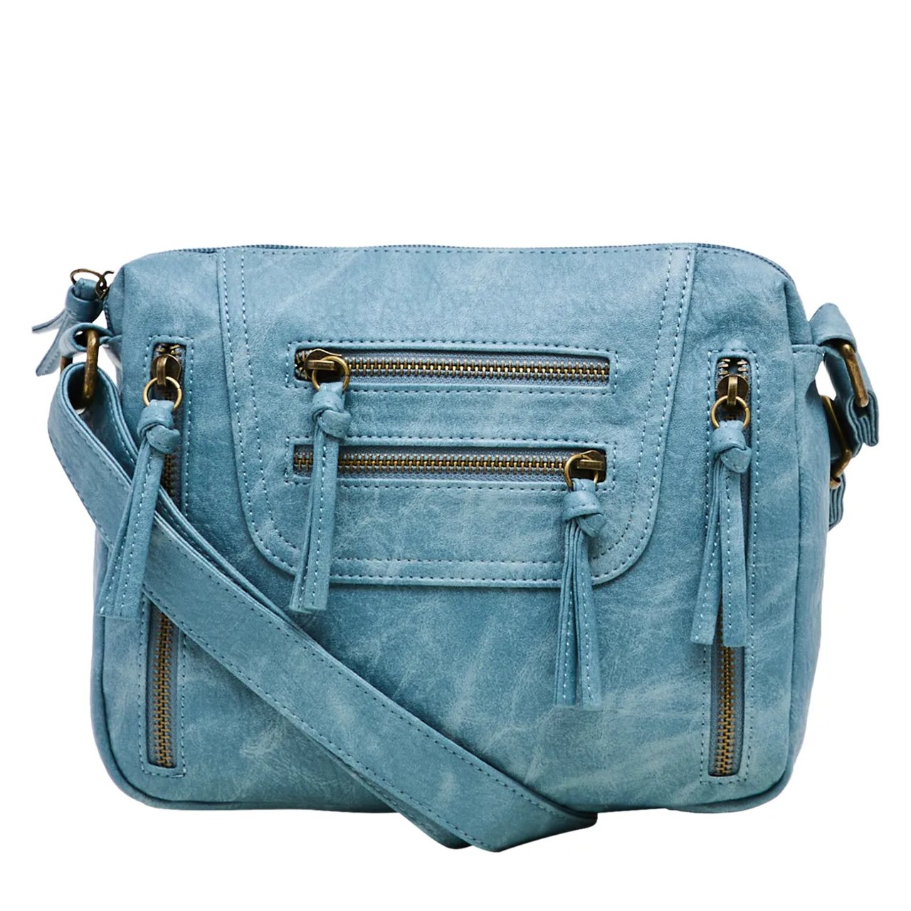 Pebble Multi-Zip Crossbody Bag