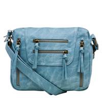 Pebble Multi-Zip Crossbody Bag BLUE view
