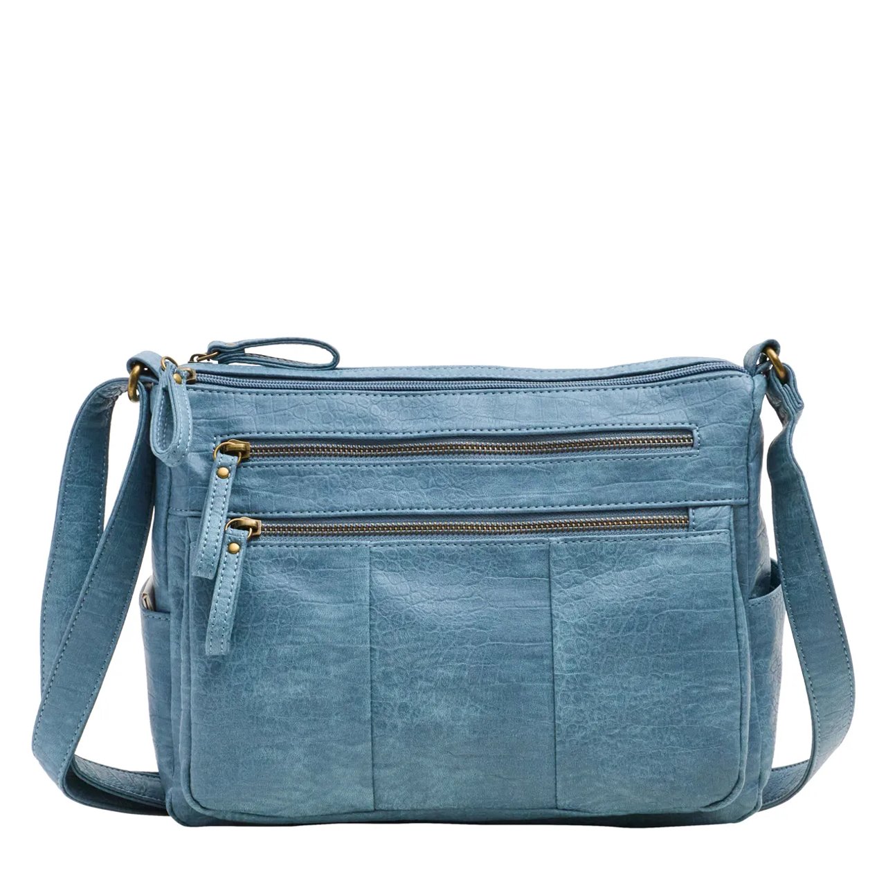 Double Zip Shoulder Bag