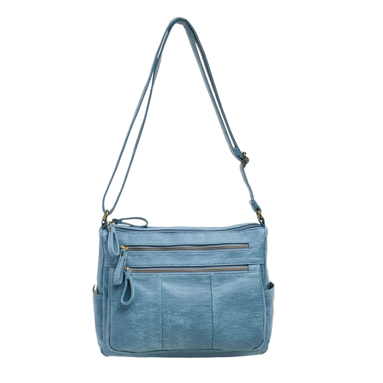 Double Zip Shoulder Bag