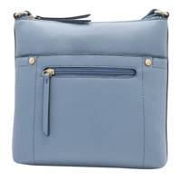 Women's Front Zip Crossbody Bag DENIM view