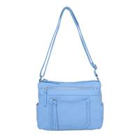 Braided Flap Crossbody BLUE view