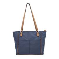 Women's Large Tote With Shoulder Straps NAVY view
