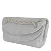 Poppy Clutch SILVER view