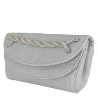 Poppy Clutch SILVER view
