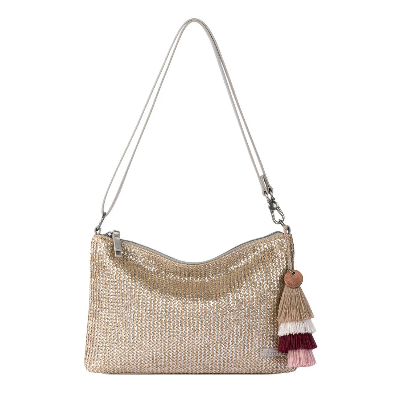 Sakroots Women's Lumi Straw Crossbody Bag