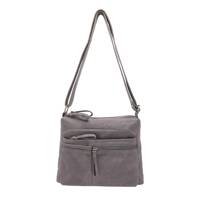 Women's Multi Zip Crossbody Grey view