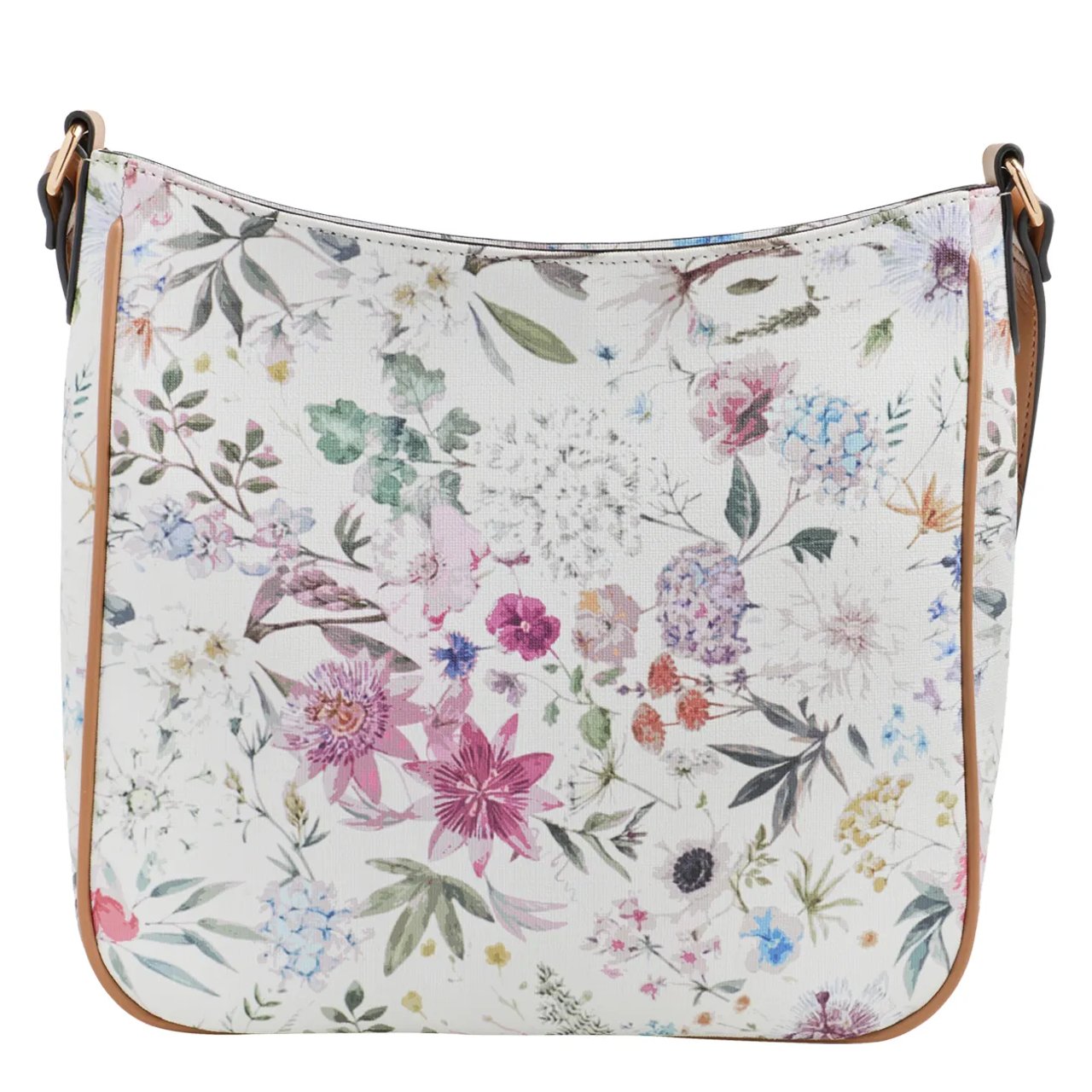 Women's Multi Zip Floral Crossbody