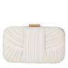 Women's Cleo Minaudiere Evening Clutch White Satin view