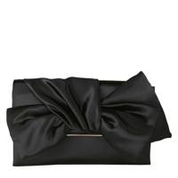 Women's Delilah Handtied Bow Envelope Clutch BLACK view
