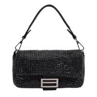 Women's B Chloe Convertible Evening Bag BLACK RHINESTONE view