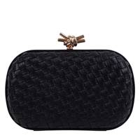 Women's B Coco Woven Clutch BLACK view