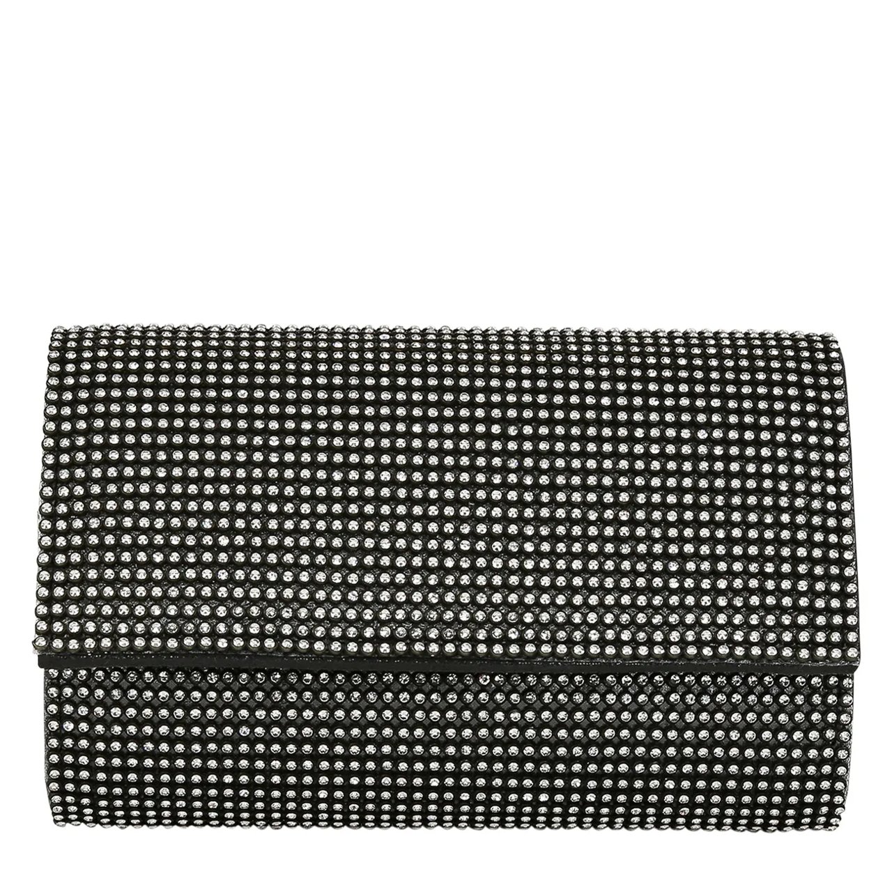 Foldover Rhinestone Clutch