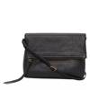 Robbie Foldover Crossbody Bag Black Leather view