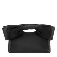 Women's Bow Handle Bag BLACK SATIN view