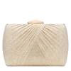 Princess Pleat Clutch GOLD GLITTER view