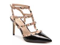 Liraven Pump Black/Beige Faux Patent view