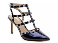 Liraven Pump Navy Faux Patent view