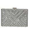 Beaded Structured Clutch SILVER view