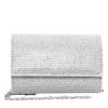 Foldover Rhinestone Clutch Silver view