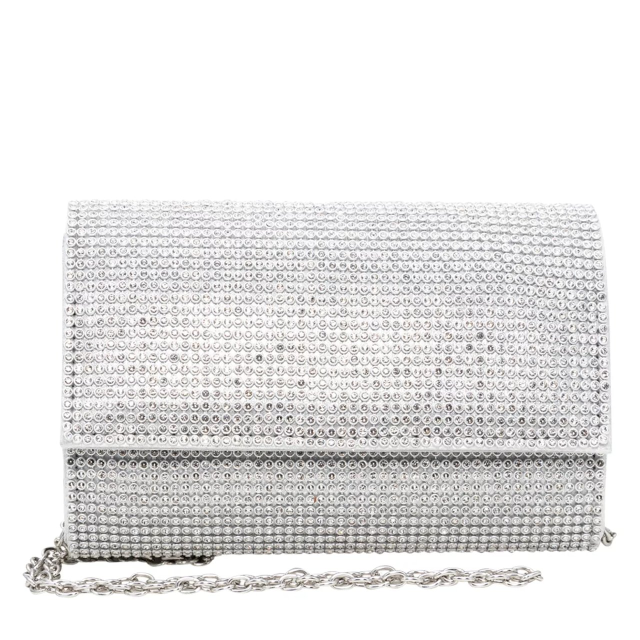 Foldover Rhinestone Clutch