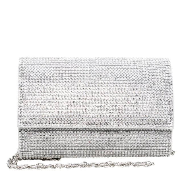Foldover Rhinestone Clutch