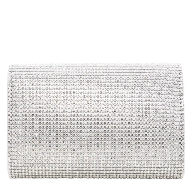 Foldover Rhinestone Clutch