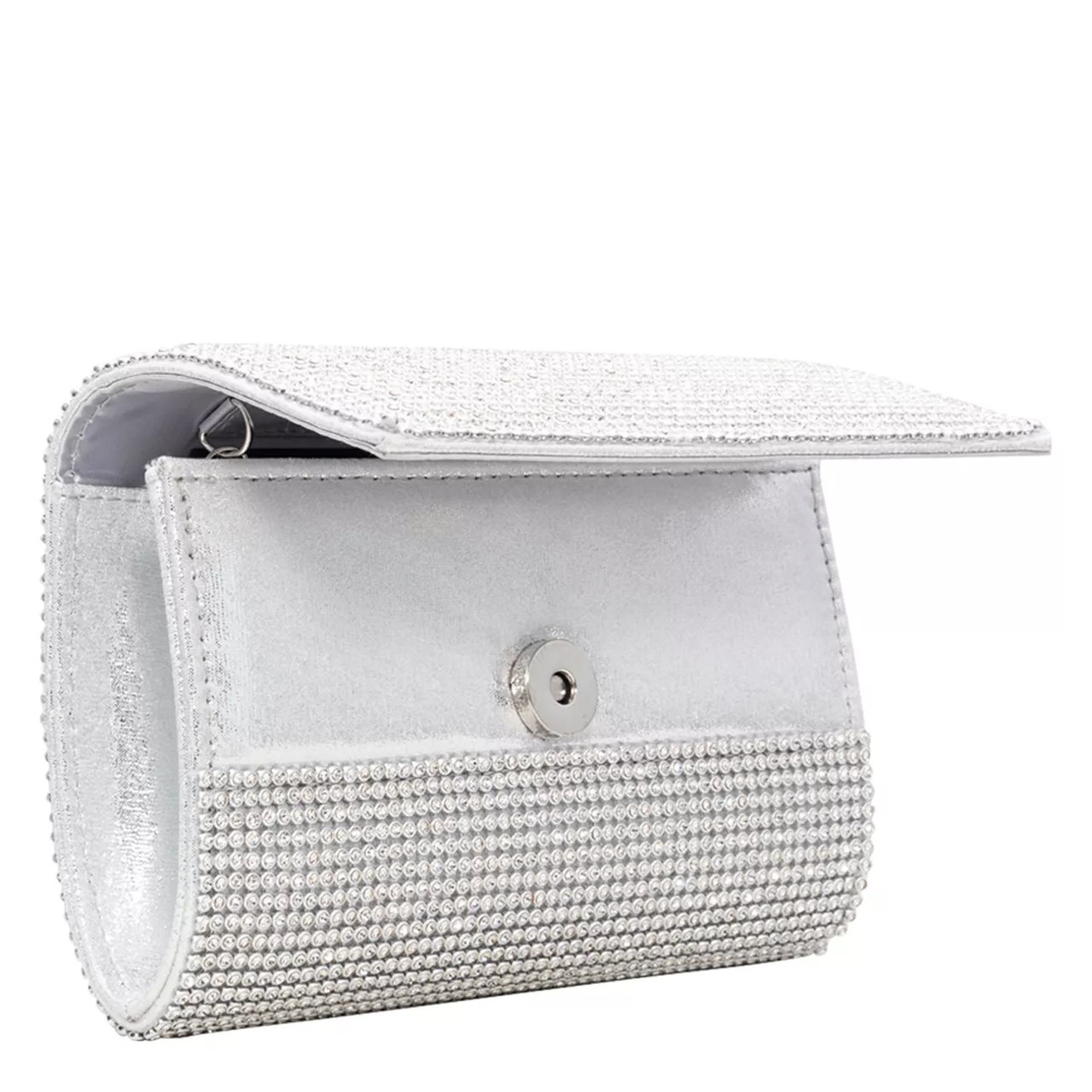 Foldover Rhinestone Clutch