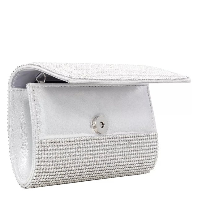 Foldover Rhinestone Clutch