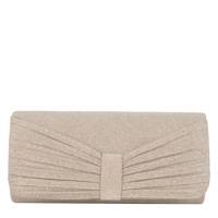 Gathered Bow Clutch GOLD view