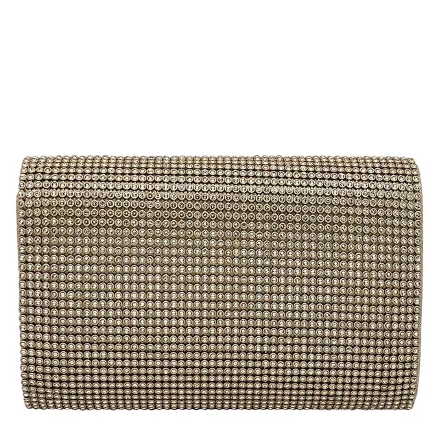 Foldover Rhinestone Clutch