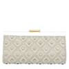 Diamond Pattern Detail Clutch GOLD view