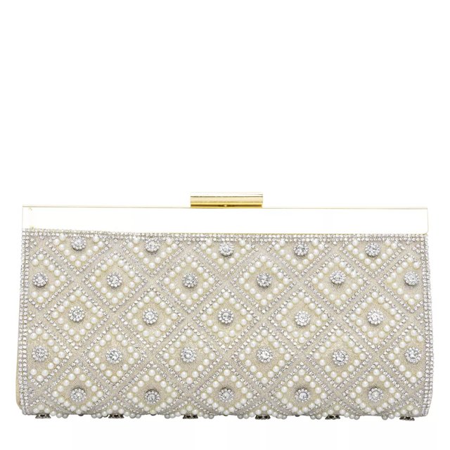 Diamond Pattern Detail Clutch