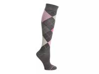Argyle Women's Compression Socks Grey/Pink view