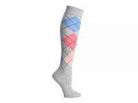 Argyle Women's Compression Socks Grey/Pink/Blue view