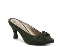 Cheer Mule Forest Green Faux Suede view