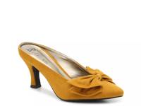 Cheer Mule Mustard Yellow Faux Suede view