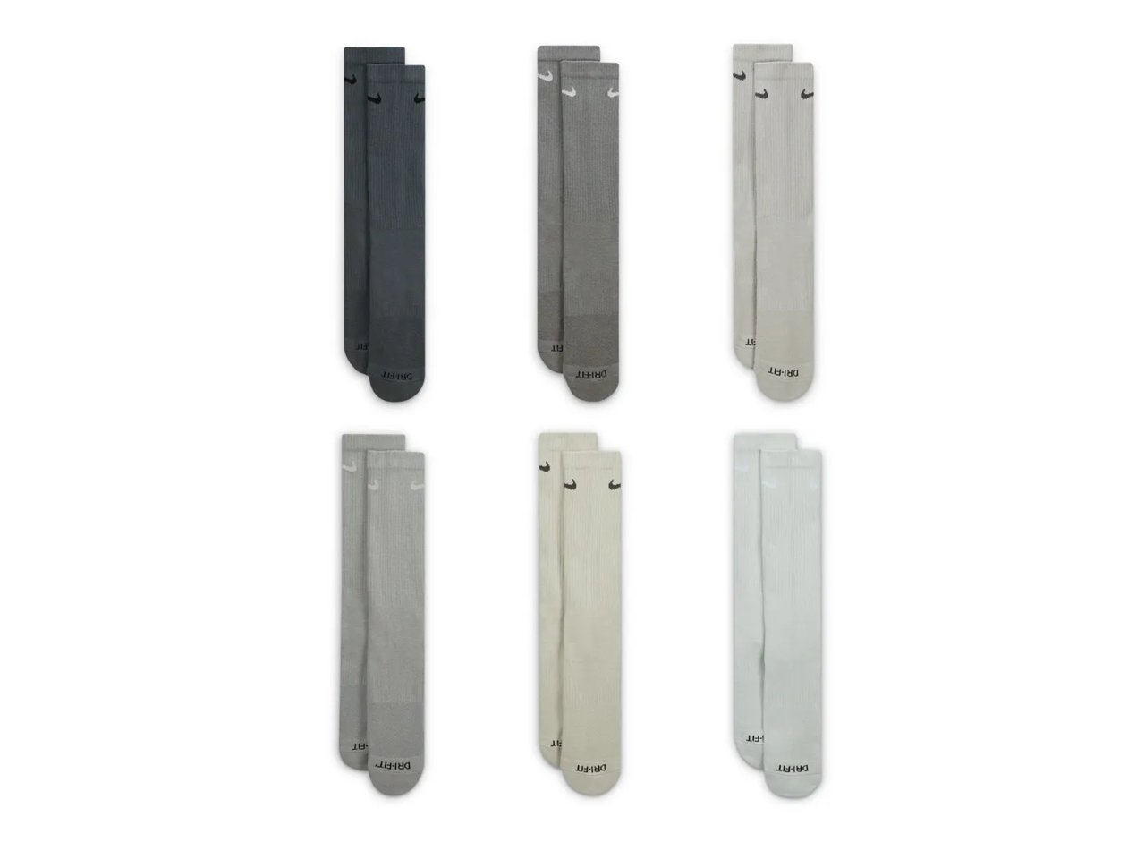 Everyday Plus Cushioned Men's Crew Socks - 6 Pack