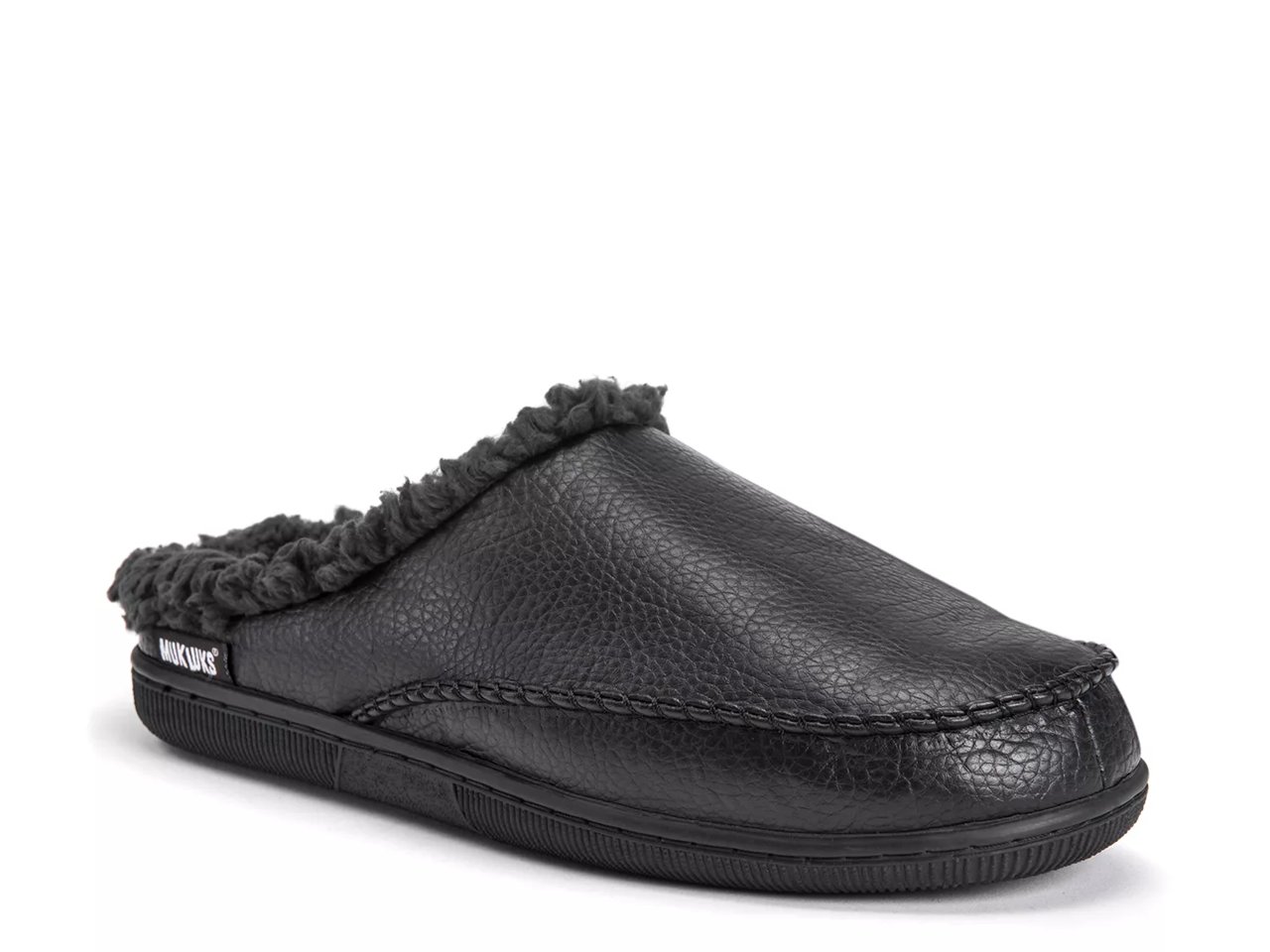Faux Leather Clog Slipper - Men's