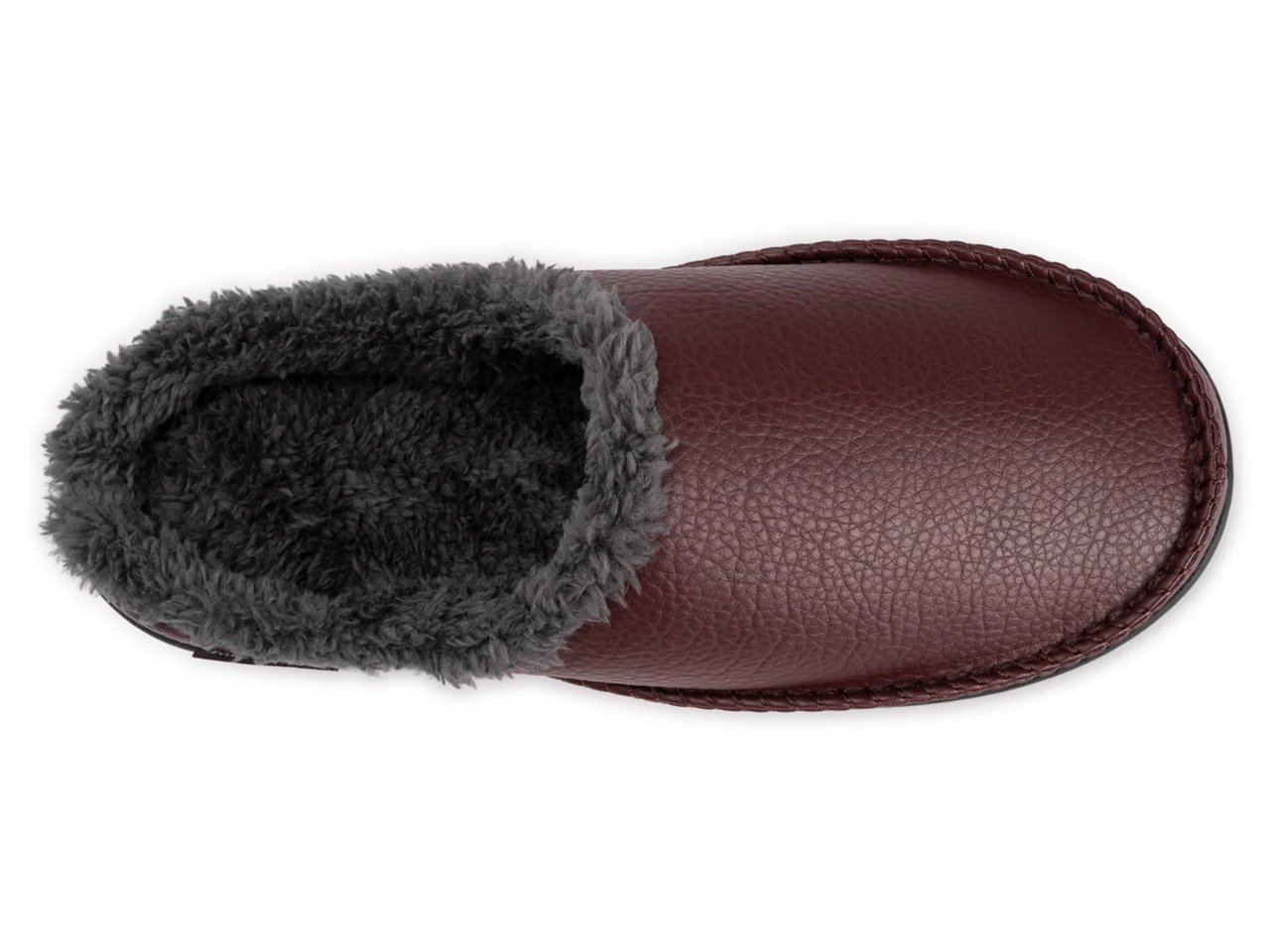 Faux Leather Clog Slipper - Men's