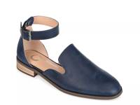 Loreta Flat Navy Faux Leather view