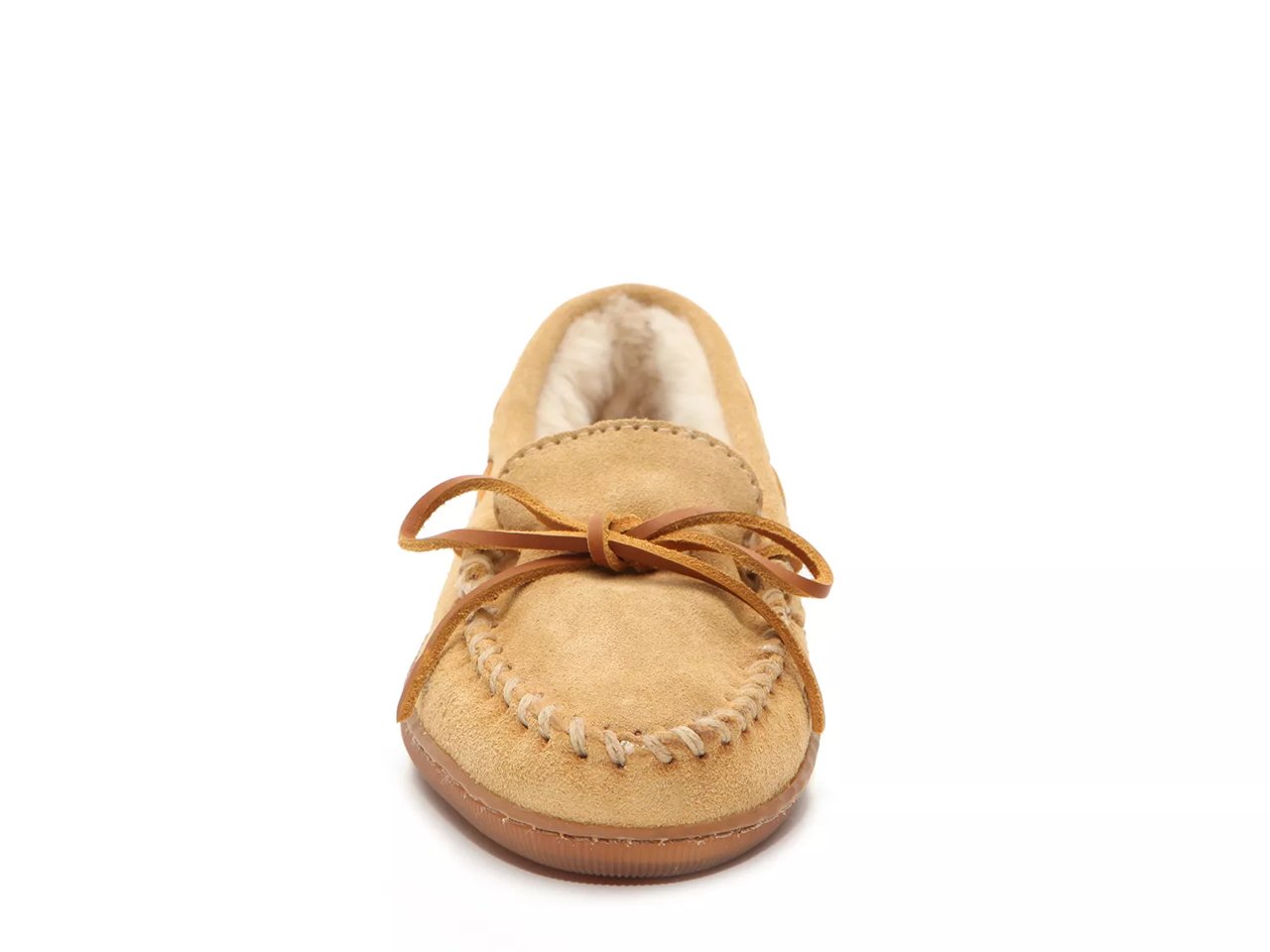 Pile Lined Hard Moccasin Slipper - Women's