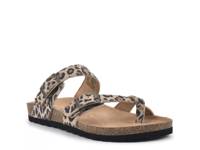 Gracie Slide Sandal Brown/Black Snake Print Leather view