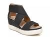 Scheena Wedge Sandal Black Faux Leather view