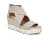 Scheena Wedge Sandal Beige Faux Suede view
