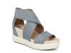 Scheena Wedge Sandal Light blue Faux Suede view