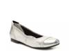 Ronnie Flat Silver Metallic Snake Print view