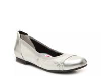 Ronnie Flat Silver Metallic Snake Print view